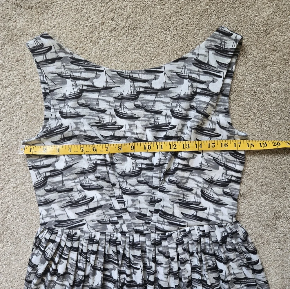 ModCloth/Emily and Fin Come Sail Away Sailboat Dress Size L - Picture 5 of 9